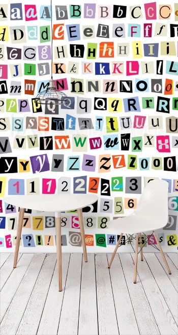 Picture of Vector Ransom Note- Cut Paper Letters Numbers Symbols